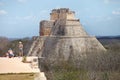 Mayan archaeological site of uxmal, located in yucatan, mexico.