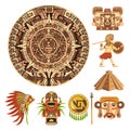 Mayan or Aztec culture, Maya calendar, Mexican history Royalty Free Stock Photo