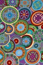 Mayan Circle Pattern Background