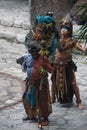 Mayan dance at Mayan village at Xcaret Park, Mexico Royalty Free Stock Photo