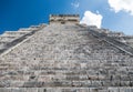 Mayan El Castillo Pyramid at the Archaeological Site in Chichen