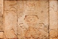 Mayan glyphs on a stone stele Yucatan peninsula, Mexico Royalty Free Stock Photo
