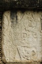 Mayan glyphs on a stone stele Royalty Free Stock Photo