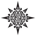 Mayan or Incan symbol of a sun or star Royalty Free Stock Photo