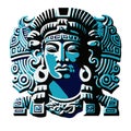 Mayan, Mexican, african, aztec mask . Culture ethnic face. Vector illustration Royalty Free Stock Photo