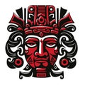 Mayan, Mexican, african, aztec mask . Culture ethnic face. Vector illustration Royalty Free Stock Photo