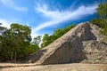 Mayan Nohoch Mul pyramid in Coba Royalty Free Stock Photo