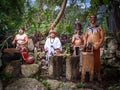 Mayan people doing a ritual in Mexico