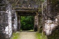 Mayan piramide gate in Tikal Guatemala