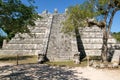 Mayan pyramid at the archaeological site of Chichen Itza Royalty Free Stock Photo