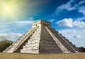 Mayan pyramid in Chichen-Itza, Royalty Free Stock Photo