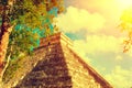 Mayan pyramid Chichen Itza, Mexico. Ancient mexican tourist site Royalty Free Stock Photo