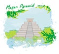 Mayan Pyramid, Chichen-Itza, Mexico Royalty Free Stock Photo