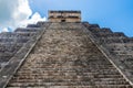 Mayan Pyramid El Castillo The Kukulkan Temple of Chichen Itza, in Yucatan, Mexico Royalty Free Stock Photo