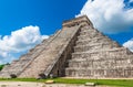 Mayan Pyramid El Castillo The Kukulkan Temple of Chichen Itza, in Yucatan, Mexico Royalty Free Stock Photo