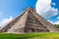 Mayan Pyramid El Castillo The Kukulkan Temple of Chichen Itza, in Yucatan, Mexico Royalty Free Stock Photo
