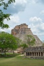 Mayan Pyramid in its entirety, of Ek Balam Royalty Free Stock Photo