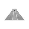 Mayan pyramid, Maya civilization symbol, American tribal culture element vector Illustration on a white background
