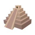 Mayan pyramid, Mexico icon, cartoon style Royalty Free Stock Photo