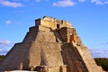 Mayan Pyramid , Uxmal, Mexico Royalty Free Stock Photo