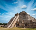 Mayan pyramid in Uxmal, Mexico Royalty Free Stock Photo