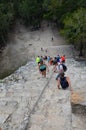 Mayan pyramide in Coba, Mexico Royalty Free Stock Photo