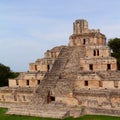 Mayan pyramids in Edzna campeche mexico XLII Royalty Free Stock Photo