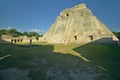 Mayan ruin and Pyramid of Uxmal at sunset in the Yucatan Peninsula, Mexico Royalty Free Stock Photo