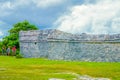 Mayan ruins Archeology area in Tulum. Yucatan