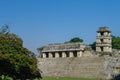 Mayan ruins in Palenque, Chiapas, Mexico. The Palace Observatio Royalty Free Stock Photo