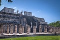 Mayan ruins of Temple of the Warriors in Chichen Itza - Yucatan, Mexico Royalty Free Stock Photo