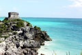 Mayan structure & carribean sea