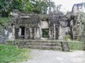 Maya temples of gran plaza or plaza mayor at tikal national park Royalty Free Stock Photo