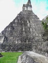 Maya temples of gran plaza or plaza mayor at tikal national park Royalty Free Stock Photo