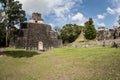 Mayan Temples Surrounded Jungle