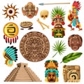 Mayan Traditional Cartoon Set