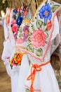 Mayan woman dress embroidery Yucatan Mexico Royalty Free Stock Photo