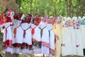 Mayan woman dress embroidery Yucatan Mexico Royalty Free Stock Photo