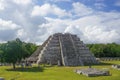 Mayapan, Mexico: Tourists visit the Mayan Temple of Kukulcan in Mayapan