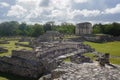 Mayapan, Yucatan, Mexico: Tourists visit the ancient Mayan ruins in Mayapan