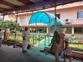 many devotees inside the ISKCON temple in Mayapur Royalty Free Stock Photo