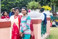 Mayapur, West Bengal, India - Dec 25, 2019. during the Christmas holidays hundreds of Indian pilgrims came to the Holy