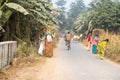 Mayapur, West Bengal, India - Dec 14, 2019. volunteers collecting garbage in India. international Ecology group.