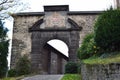 Mayen, Germany - 11 06 2023: Arch at the way through Genovevaburg from the old town side Royalty Free Stock Photo