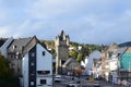 Mayen, Germany - 11 06 2023: Main street around old town with city gate Obertor Royalty Free Stock Photo