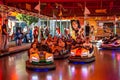 Mayen Germany 14.10.2018 people driving autoscooter ride at folk festival in Rhineland Palantino lukasmarkt in Mayen