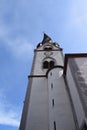 Mayen, Germany - 05 12 2022: The twisted tower from bottom to top