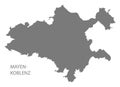 Mayen-Koblenz grey county map of Rhineland-Palatinate DE