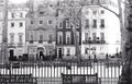 Mayfair, London, UK. January 28 2018 The view across Berkeley Square to Annabel`s Famous Celebrity Nightclub Royalty Free Stock Photo