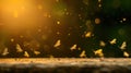 Mayflies Swarm at Sunset, Ephemeral insects dancing in golden light Royalty Free Stock Photo